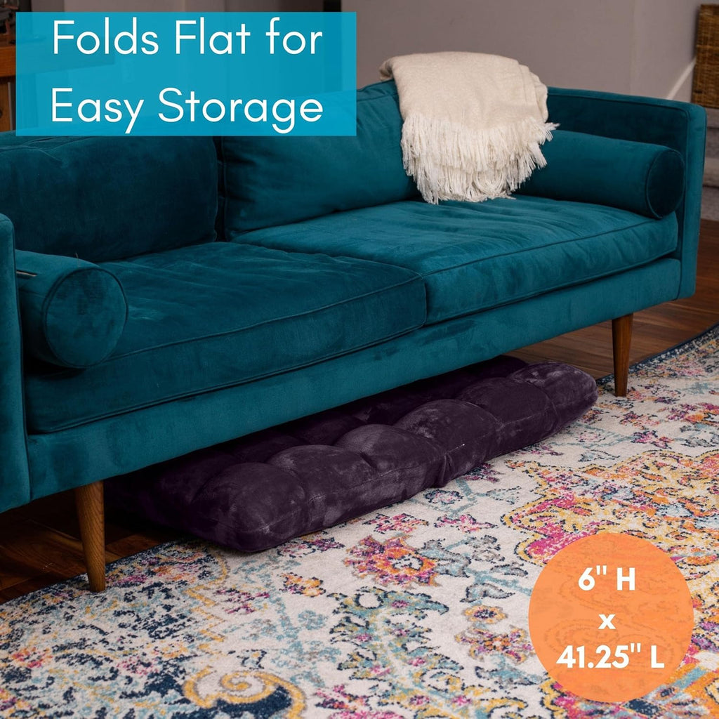 BIRDROCK HOME Adjustable Memory Foam Floor Chair - Ideal for Gaming, Reading, Meditation - Comfortable and Versatile - Suitable for Kids and Teenagers - Comfy Foldable Floor Seat - Blue - Grand Goldman