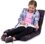 BIRDROCK HOME Adjustable Memory Foam Floor Chair - Ideal for Gaming, Reading, Meditation - Comfortable and Versatile - Suitable for Kids and Teenagers - Comfy Foldable Floor Seat - Blue - Grand Goldman