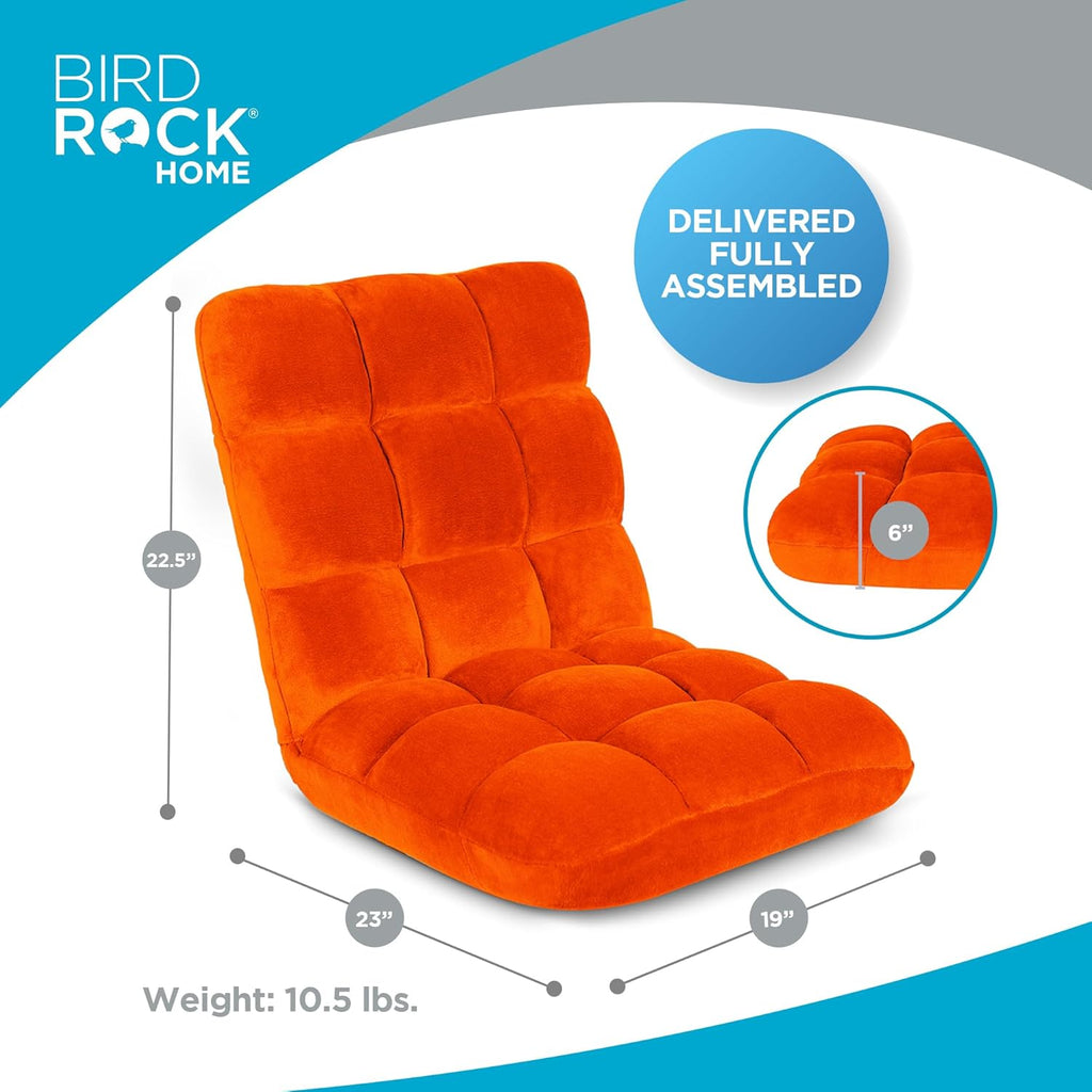 BIRDROCK HOME Adjustable Memory Foam Floor Chair - Ideal for Gaming, Reading, Meditation - Comfortable and Versatile - Suitable for Kids and Teenagers - Comfy Foldable Floor Seat - Blue - Grand Goldman
