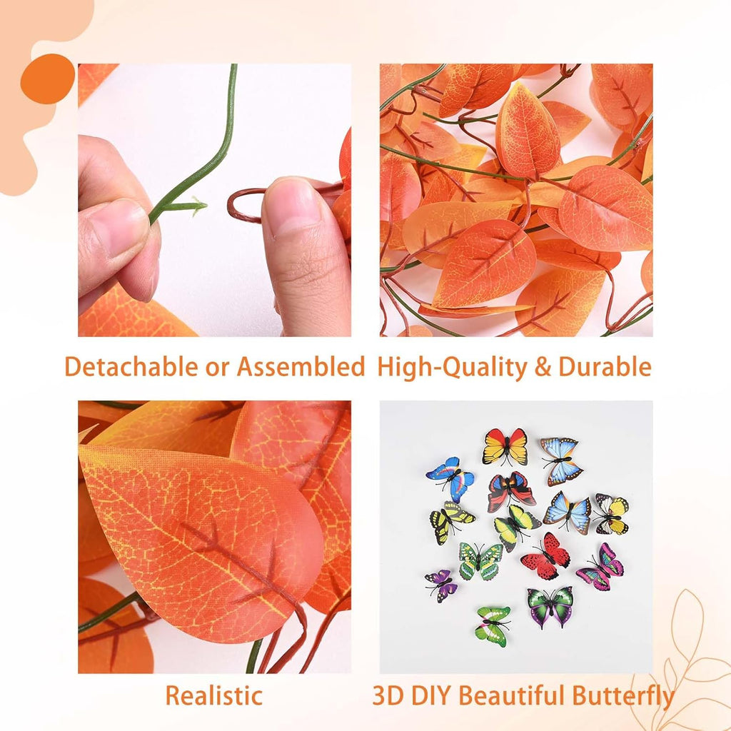 BLEUM CADE Fake Hanging Plants, 2pcs Artificial Hanging Plant, Faux Pothos Vines Hanging Plant Greenery for Wall Home Living Room Indoor Outdoor Decor (No Baskets) - Grand Goldman