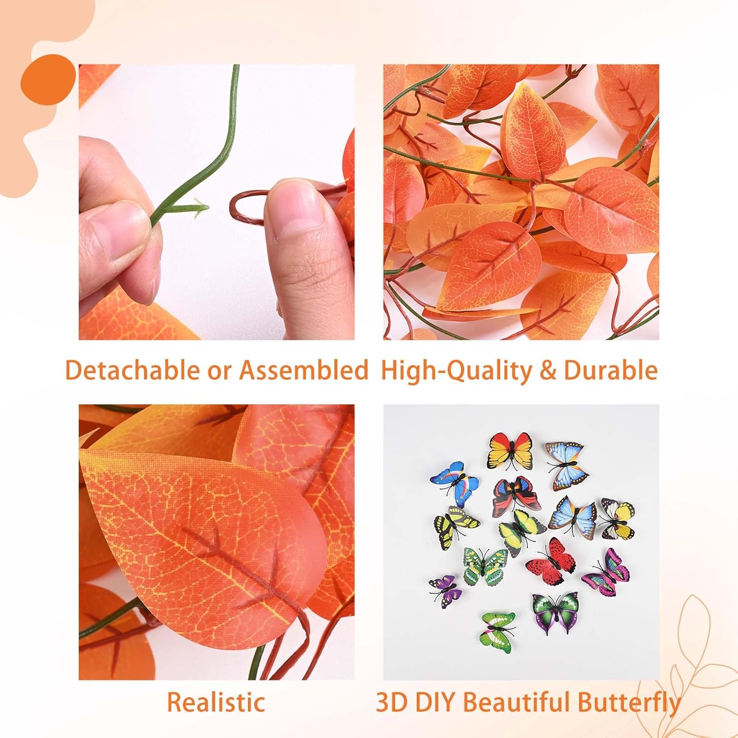 BLEUM CADE Fake Hanging Plants, 2pcs Artificial Hanging Plant, Faux Pothos Vines Hanging Plant Greenery for Wall Home Living Room Indoor Outdoor Decor (No Baskets) - Grand Goldman