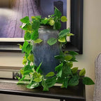 BLEUM CADE Fake Hanging Plants, 2pcs Artificial Hanging Plant, Faux Pothos Vines Hanging Plant Greenery for Wall Home Living Room Indoor Outdoor Decor (No Baskets) - Grand Goldman