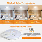 BLNAN LED Flush Mount Ceiling Light, 9 Inch 18W 3000K/4000K/5000K Hardwire Light Fixture, Ultra Thin Round White Lamp for Kitchen Porch Bedroom Hallway Stairwell Basement, Non-dimmable 1 Pack - Grand Goldman