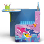 Baby Shark Chair Desk with Storage Bin - Ideal for Arts & Crafts, Snack Time, Homeschooling, Homework & More by Delta Children - Grand Goldman