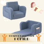 Baby Toddler Couch Sofa Chair Kids Foldable 2-in-1 Toddler Fold Out Couch Bed for Playroom, Pull Out Children Convertible Sofa Chair to Lounger Sleeper for Boys & Girls with Double Pockets, Dark Grey - Grand Goldman