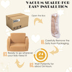 Baby Toddler Couch Sofa Chair Kids Foldable 2-in-1 Toddler Fold Out Couch Bed for Playroom, Pull Out Children Convertible Sofa Chair to Lounger Sleeper for Boys & Girls with Double Pockets, Dark Grey - Grand Goldman