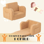 Baby Toddler Couch Sofa Chair Kids Foldable 2-in-1 Toddler Fold Out Couch Bed for Playroom, Pull Out Children Convertible Sofa Chair to Lounger Sleeper for Boys & Girls with Double Pockets, Dark Grey - Grand Goldman
