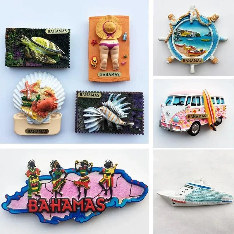 Bahamas Fridge Magnets Tourist Souvenirs Magnets for Refrigerators Creative Folk Dance magnetic sticker Home  Kitchen Decoration - Grand Goldman
