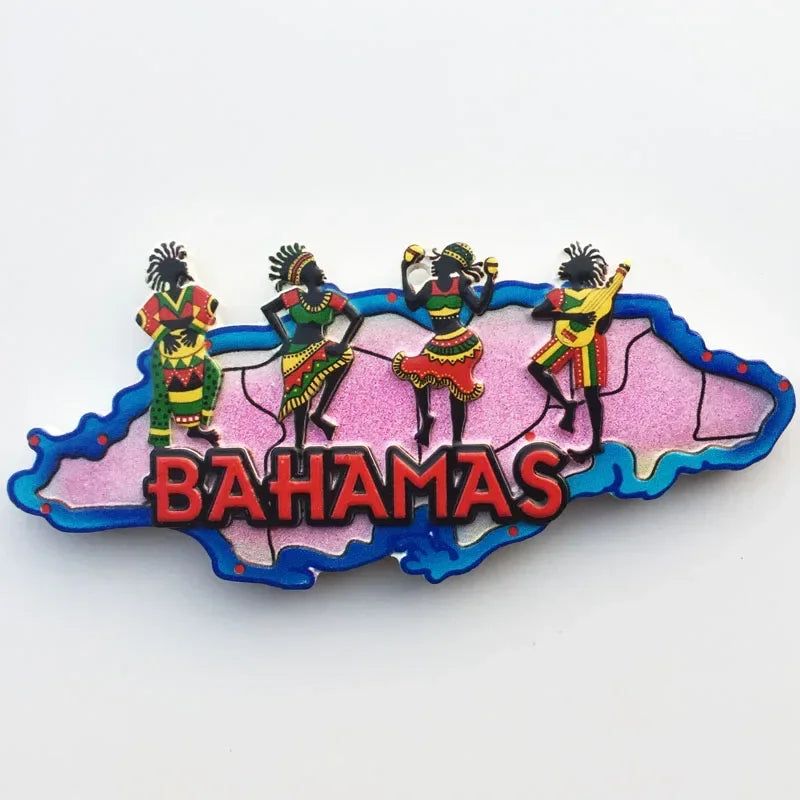 Bahamas Fridge Magnets Tourist Souvenirs Magnets for Refrigerators Creative Folk Dance magnetic sticker Home  Kitchen Decoration - Grand Goldman