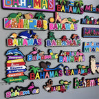 Bahamas Miami Chile Australia Barbados Travel Souvenir PVC Fridge Magnets Soft Magnets for Fridge Gifts - Grand Goldman