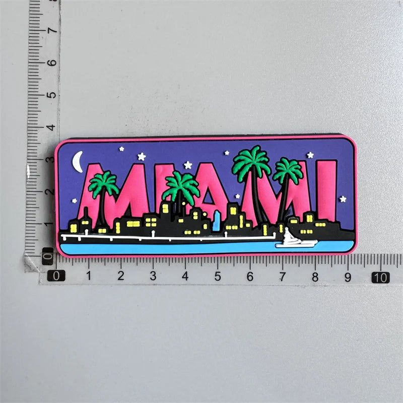 Bahamas Miami Chile Australia Barbados Travel Souvenir PVC Fridge Magnets Soft Magnets for Fridge Gifts - Grand Goldman