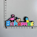 Bahamas Miami Chile Australia Barbados Travel Souvenir PVC Fridge Magnets Soft Magnets for Fridge Gifts - Grand Goldman