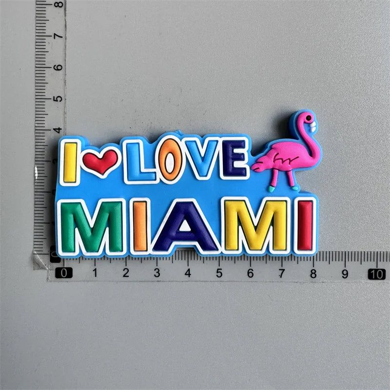 Bahamas Miami Chile Australia Barbados Travel Souvenir PVC Fridge Magnets Soft Magnets for Fridge Gifts - Grand Goldman