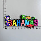 Bahamas Miami Chile Australia Barbados Travel Souvenir PVC Fridge Magnets Soft Magnets for Fridge Gifts - Grand Goldman