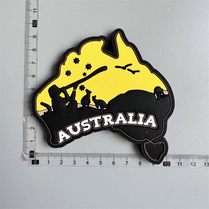 Bahamas Miami Chile Australia Barbados Travel Souvenir PVC Fridge Magnets Soft Magnets for Fridge Gifts - Grand Goldman