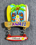 Bahamas Puerto Rico Miami Hawaii Barcenona Wooden refrigerator magnets - Grand Goldman