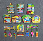 Bahamas Puerto Rico Miami Hawaii Barcenona Wooden refrigerator magnets - Grand Goldman