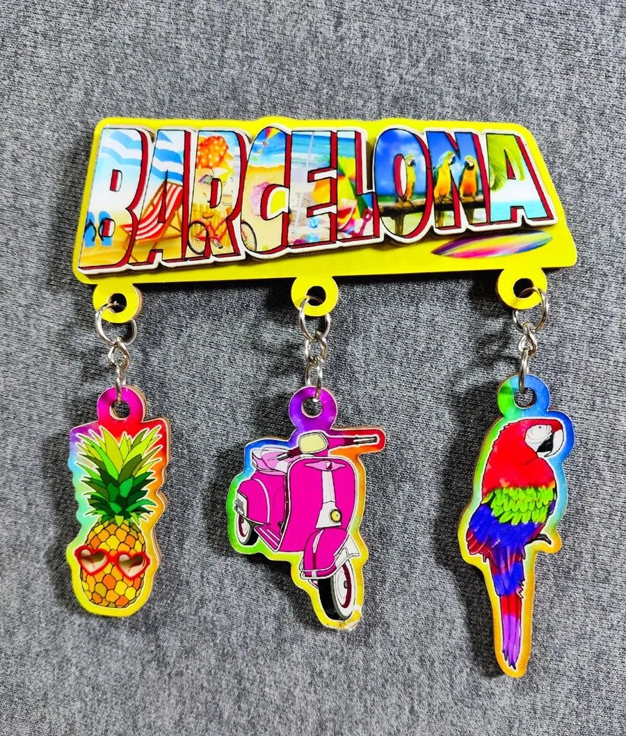Bahamas Puerto Rico Miami Hawaii Barcenona Wooden refrigerator magnets - Grand Goldman