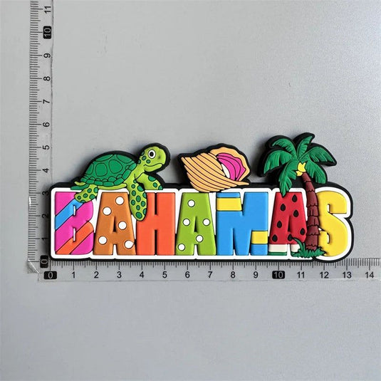 Bahamas Miami Chile Australia Barbados Travel Souvenir PVC Fridge Magnets Soft Magnets for Fridge Gifts - Grand Goldman