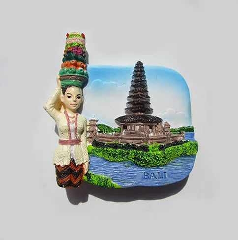 BaliGreece Paris Japan London Sydeny America Countries Around The World Tourism 3D Resin Stereo Refrigerator Magnet Decor - Grand Goldman