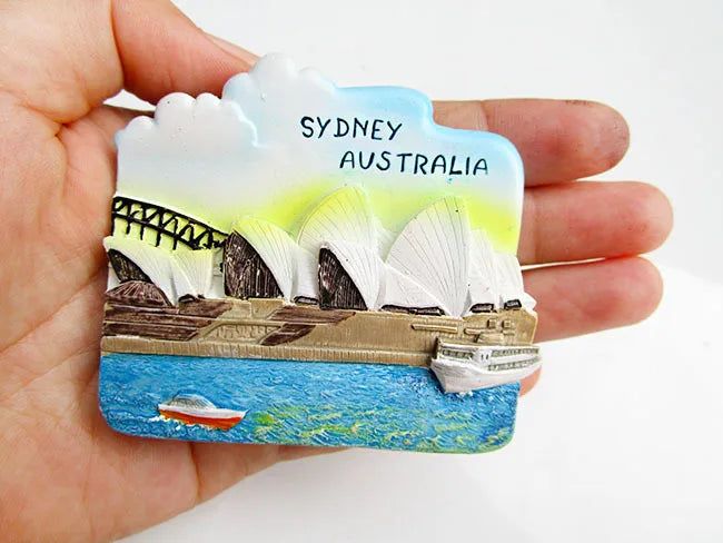 BaliGreece Paris Japan London Sydeny America Countries Around The World Tourism 3D Resin Stereo Refrigerator Magnet Decor - Grand Goldman