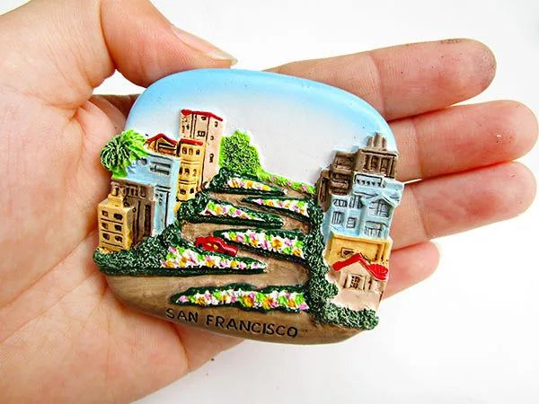 BaliGreece Paris Japan London Sydeny America Countries Around The World Tourism 3D Resin Stereo Refrigerator Magnet Decor - Grand Goldman