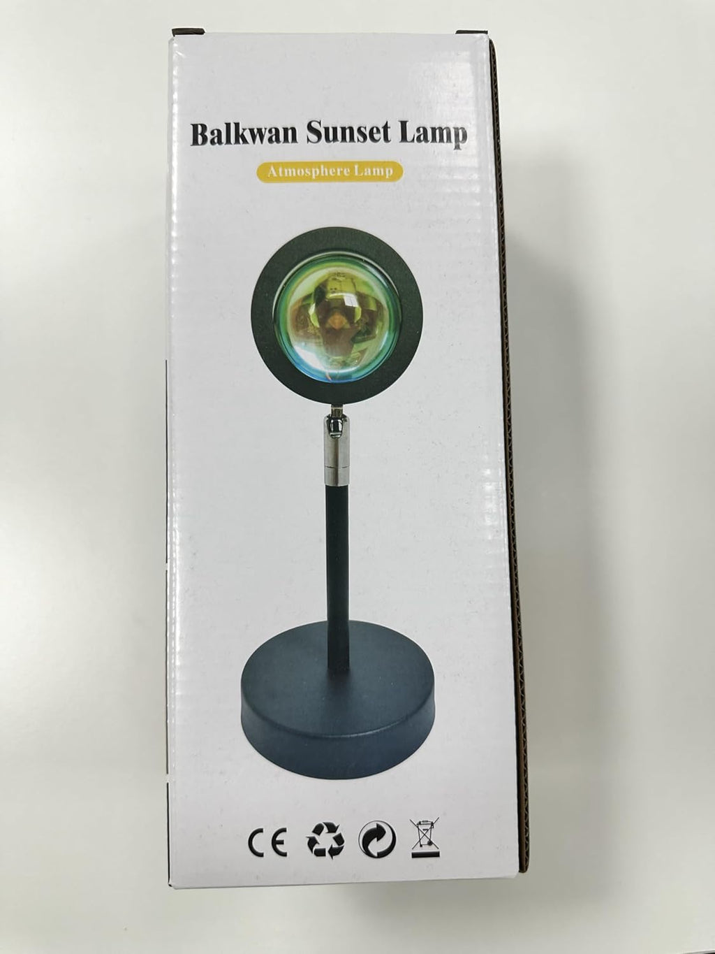 Balkwan Sunset Lamp Projection Rotation Rainbow Lamp Led Romantic Visual Led Light Network Red Light with USB Modern Floor Stand Night Light Living Room Bedroom Decor (Sunset Red) - Grand Goldman