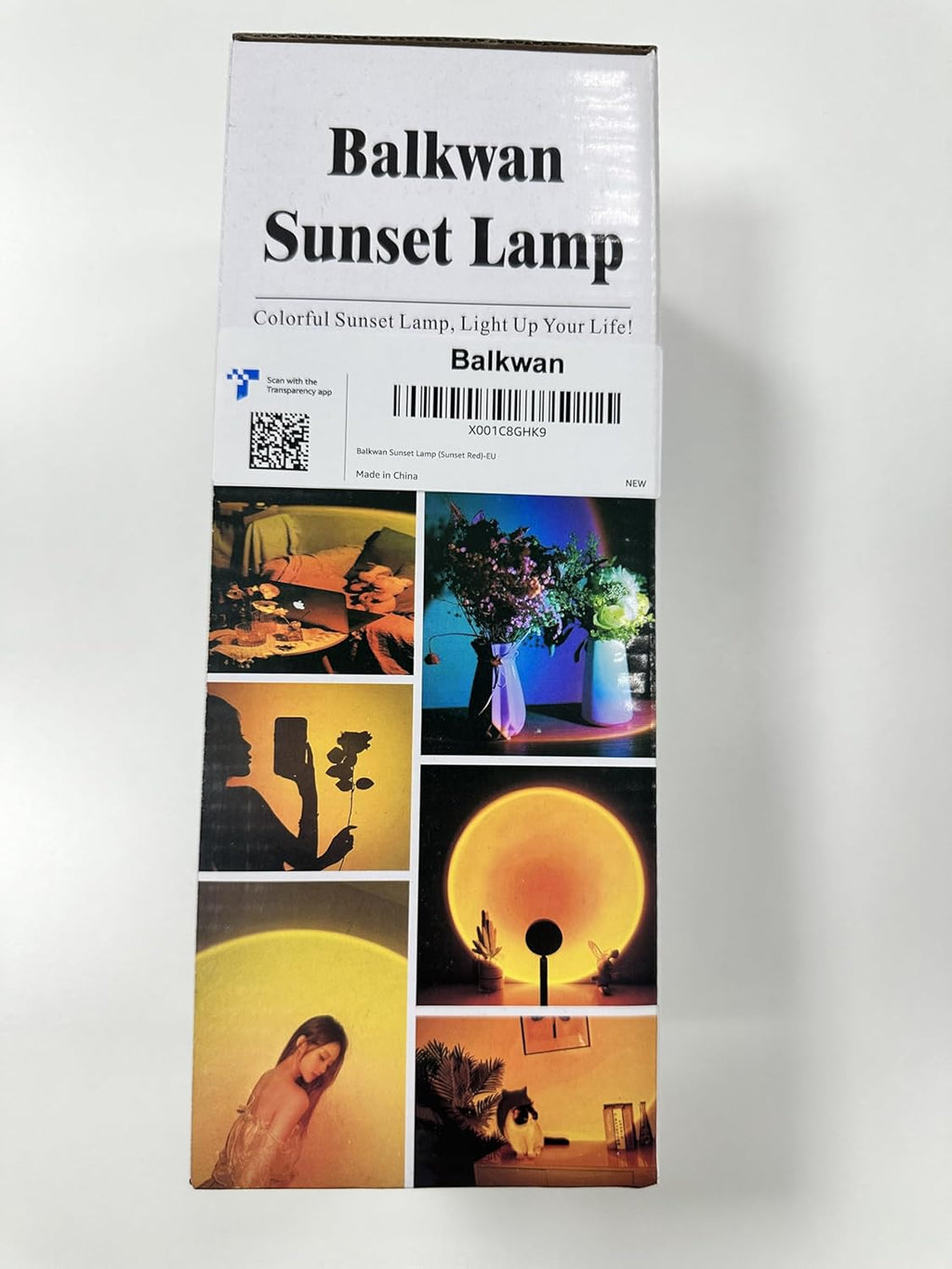 Balkwan Sunset Lamp Projection Rotation Rainbow Lamp Led Romantic Visual Led Light Network Red Light with USB Modern Floor Stand Night Light Living Room Bedroom Decor (Sunset Red) - Grand Goldman