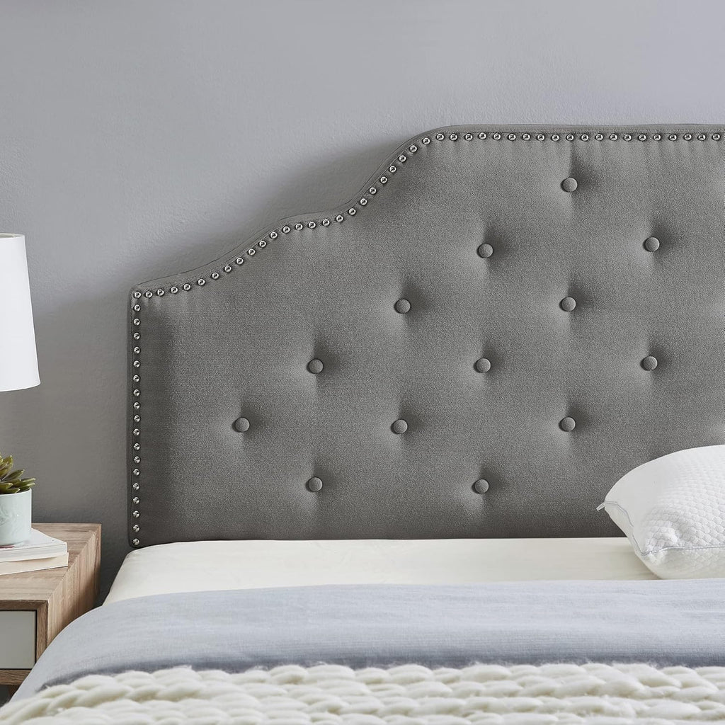 Ball & Cast Tufted Velvet Upholstered Headboard Channel, Queen Full Size Bed Adjusted Height 42-50 inch, Rose - Grand Goldman