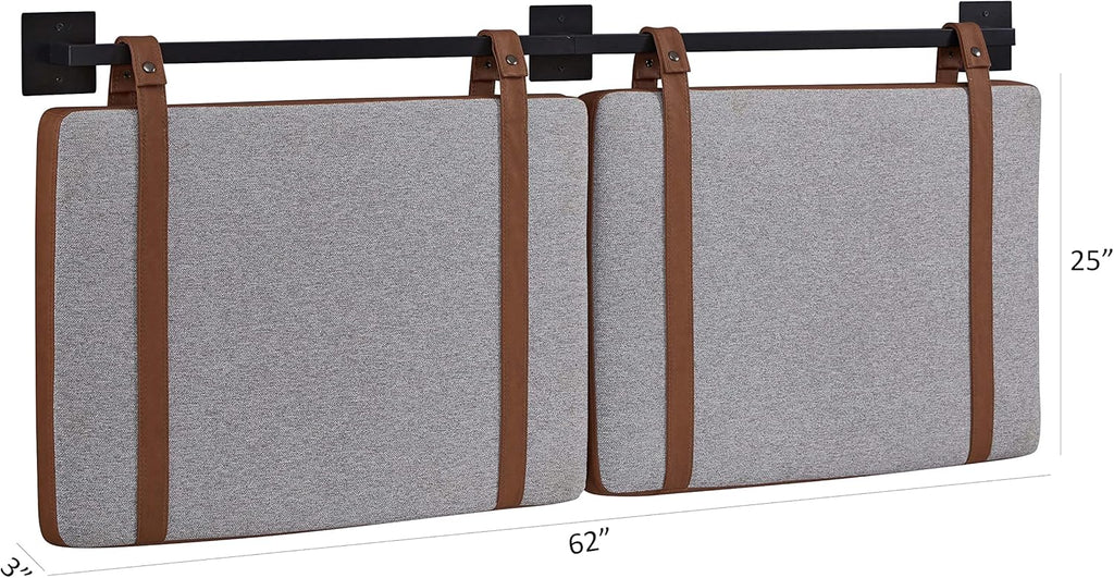 Ball & Cast Tufted Velvet Upholstered Headboard Channel, Queen Full Size Bed Adjusted Height 42-50 inch, Rose - Grand Goldman