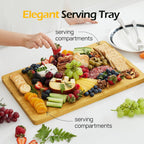 Bamboo Cutting Board, Durable Wood Cutting Boards for Kitchen with Deep Juice Grooves & Built-in Handles, Ideal Charcuterie & Chopping for Meat, Vegetables and Fruits Ideas Kitchen Gift for Home Cooks - Grand Goldman