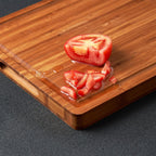 Bamboo Wood Cutting Board for Kitchen, 1" Thick Butcher Block, Cheese Charcuterie Board, with Side Handles and Juice Grooves, 16x11" - Grand Goldman