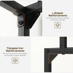 Bar Table with LED Lights, Counter Height Table, Bar Height Table, Pub Table, Gaming Table, Metal Frame, for Living Room, Dining Room, Pub, Rustic Brown and Black BT01DBR - Grand Goldman