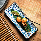 Barbecue Plate Rectangular Sushi Ceramic Plate - Grand Goldman