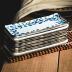 Barbecue Plate Rectangular Sushi Ceramic Plate - Grand Goldman