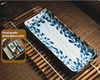 Barbecue Plate Rectangular Sushi Ceramic Plate - Grand Goldman