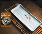 Barbecue Plate Rectangular Sushi Ceramic Plate - Grand Goldman