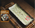Barbecue Plate Rectangular Sushi Ceramic Plate - Grand Goldman