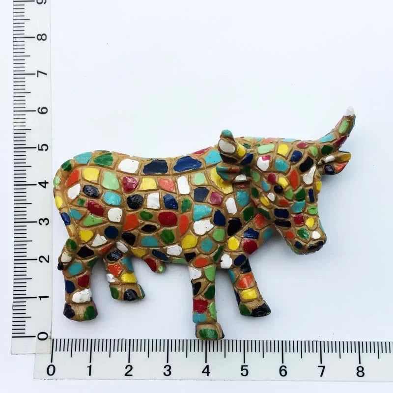 Barcelon Spain fridge magnets Travel Commemorative Hand-painted Lizard Bull Owl Evil Crafts Magnetic magnets for refrigerators - Grand Goldman