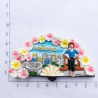 Barcelona Spain Fridge Magnets Columbus Granada Ibiza Sevilia Maalaga Souvenir Refrigerator Magnets Stickers Home Kitchen Decor - Grand Goldman