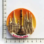 Barcelona Spain Fridge Magnets Columbus Granada Ibiza Sevilia Maalaga Souvenir Refrigerator Magnets Stickers Home Kitchen Decor - Grand Goldman