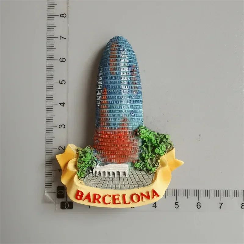 Barcelona Spain Fridge Magnets Columbus Granada Ibiza Sevilia Maalaga Souvenir Refrigerator Magnets Stickers Home Kitchen Decor - Grand Goldman