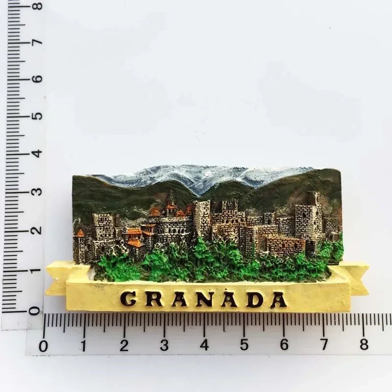 Barcelona Spain Fridge Magnets Columbus Granada Ibiza Sevilia Maalaga Souvenir Refrigerator Magnets Stickers Home Kitchen Decor - Grand Goldman