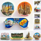 Barcelona Spain Fridge Magnets Columbus Granada Ibiza Sevilia Maalaga Souvenir Refrigerator Magnets Stickers Home Kitchen Decor - Grand Goldman