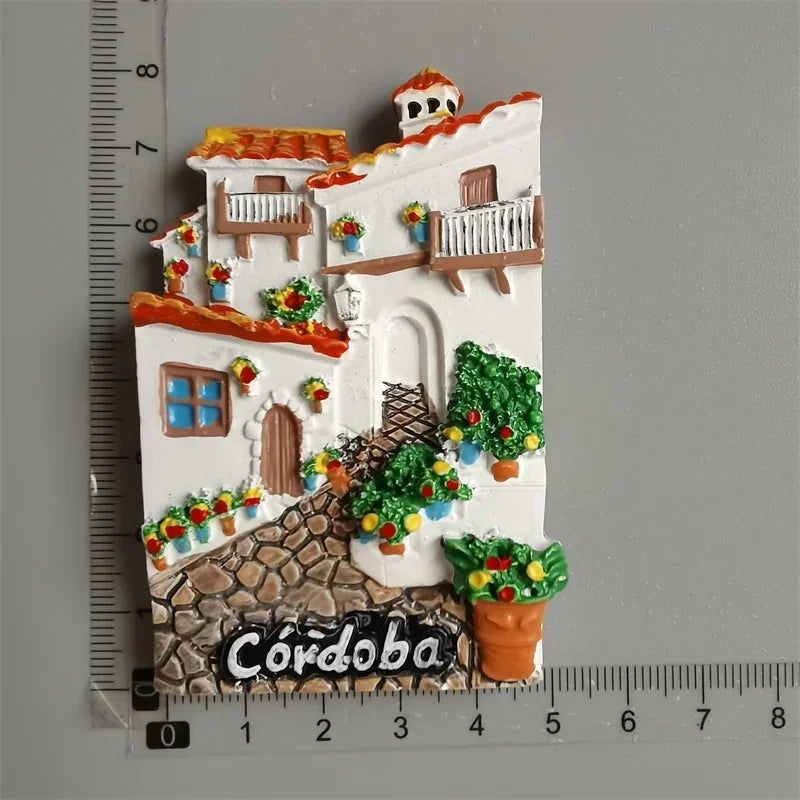 Barcelona Spain Fridge Magnets Columbus Granada Ibiza Sevilia Maalaga Souvenir Refrigerator Magnets Stickers Home Kitchen Decor - Grand Goldman