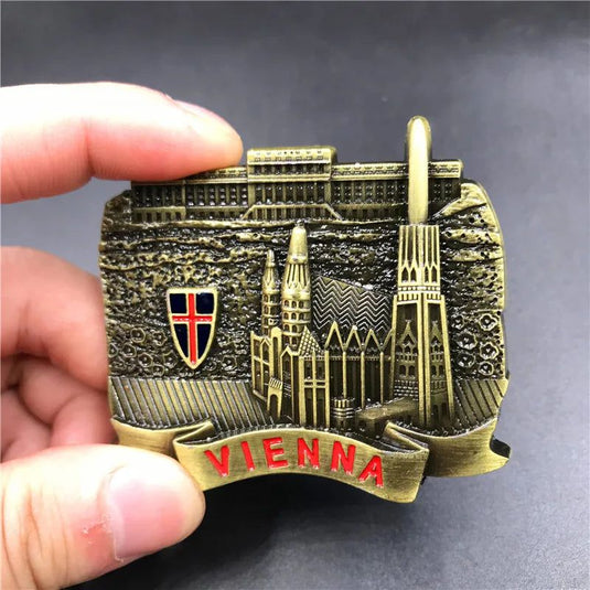 Barcelona Spain Refrigerator Magnets USA Egypt Austria Spain Dubai Russia Paris Egyptian Pyramids 3DFridge Magnet Souvenir Decor - Grand Goldman