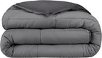 Bare Home Extra Long Comforter - Reversible Colors - Goose Down Alternative - Ultra-Soft - Premium 1800 Series - All Season Warmth - Bedding Comforter (Twin/Twin XL, Dark Blue/Grey) - Grand Goldman