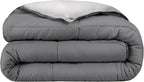 Bare Home Extra Long Comforter - Reversible Colors - Goose Down Alternative - Ultra-Soft - Premium 1800 Series - All Season Warmth - Bedding Comforter (Twin/Twin XL, Dark Blue/Grey) - Grand Goldman