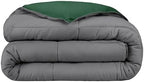 Bare Home Extra Long Comforter - Reversible Colors - Goose Down Alternative - Ultra-Soft - Premium 1800 Series - All Season Warmth - Bedding Comforter (Twin/Twin XL, Dark Blue/Grey) - Grand Goldman