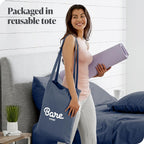 Bare Home Flannel Duvet Cover Set - Full/Queen - 100% Cotton, Velvety Soft Heavyweight Premium Flannel, Double Brushed - Includes Sham Pillow Covers (Full/Queen, Heather Indigo) - Grand Goldman